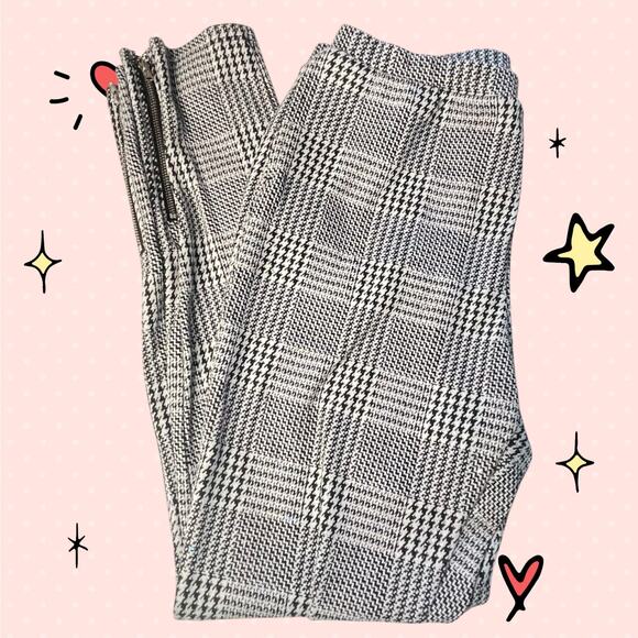 Wonder Nation Girls Houndstooth Glitter Pants XXL (18) Zip Pockets - Picture 1 of 7